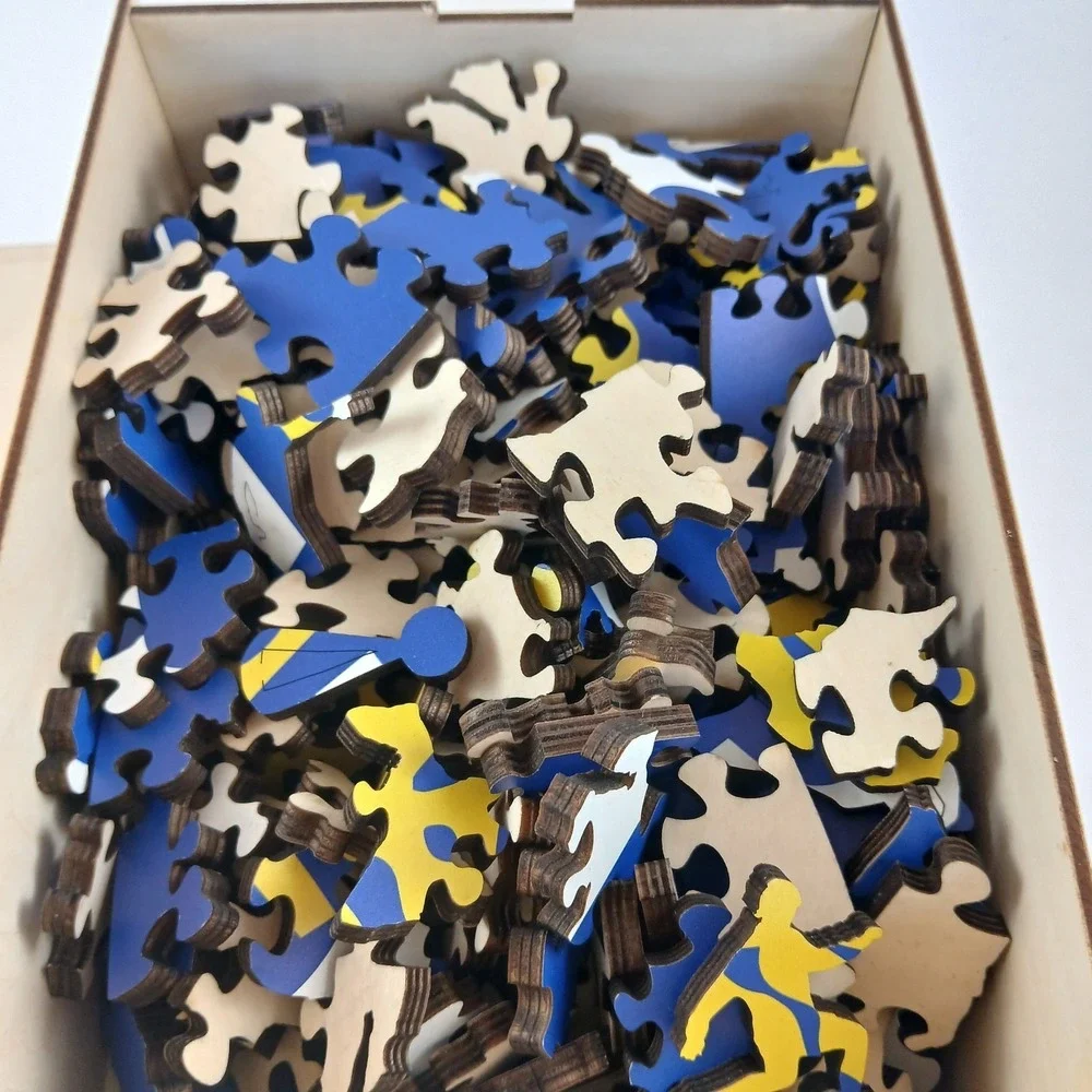 2023 Chelsea FC Retro Crest Wooden Puzzle + Stamford‎ Bridge Puzzle Set Complete